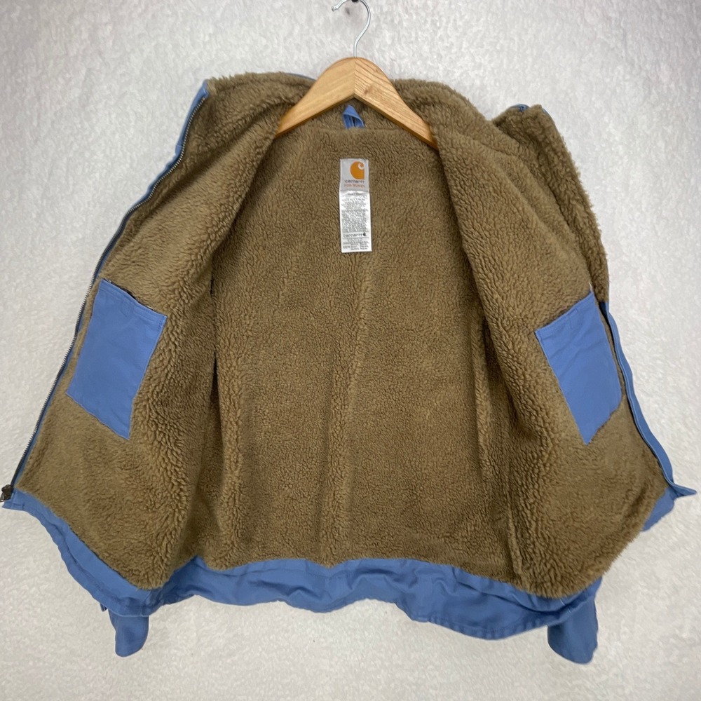 Carhartt‎ Jacket Sherpa Lined Womens Medium WJ022 FHB French Blue NWT - Picture 3 of 16